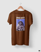 Space kitty printed t shirts