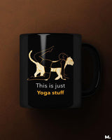 This is yoga stuff printed mugs