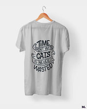 Time with cats is never wasted printed t shirts
