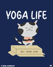 Yoga life - 100% organic catnip printed t shirts